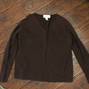 Brown knitted sweater